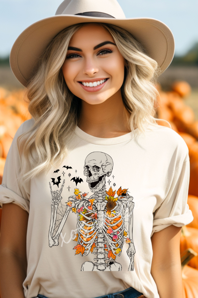 Fall Skellie Vibes Graphic Top