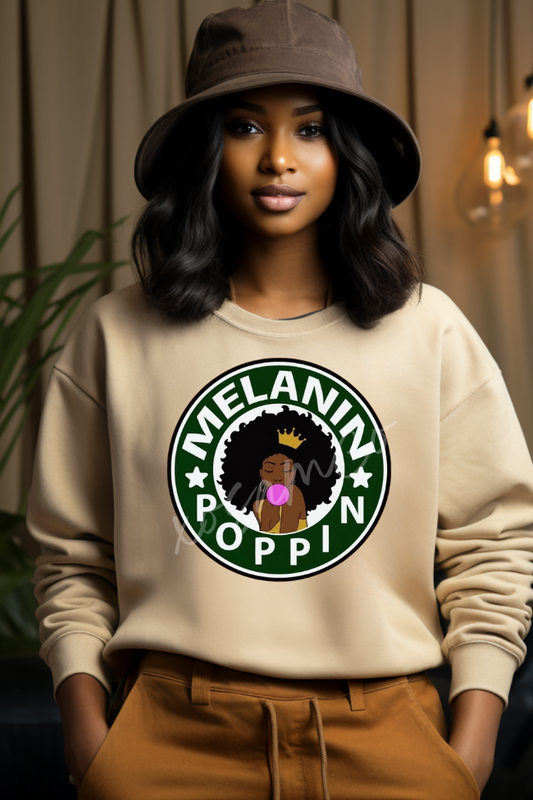 Melanin Poppin Graphic Sweatshirt