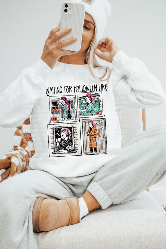 Waiting For Halloween Like Graphic Sweatshirt