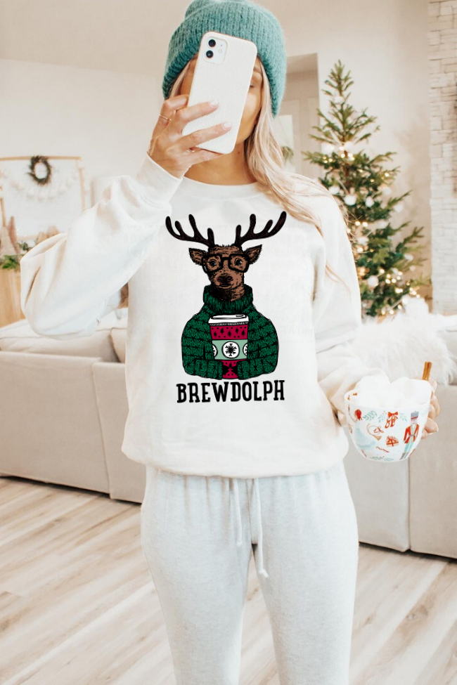 Brewdolph Coffee Graphic Sweatshirt