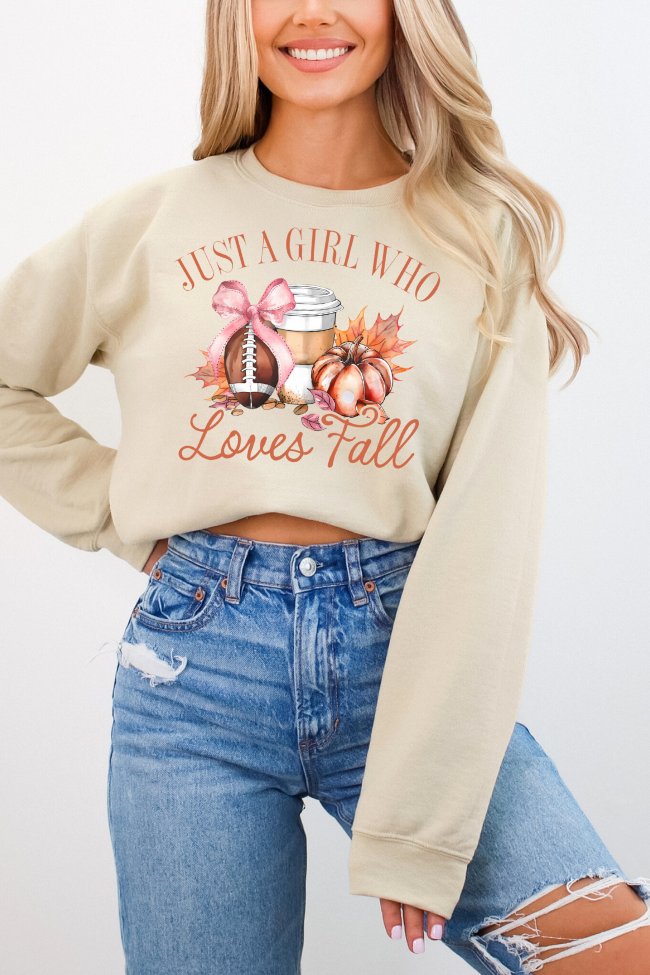 Just A Girl Who Loves Fall Graphic Top