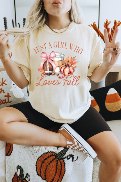 Just A Girl Who Loves Fall Graphic Top