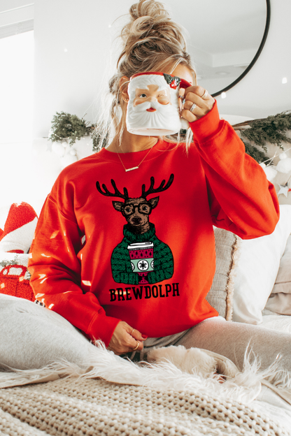 Brewdolph Coffee Graphic Sweatshirt