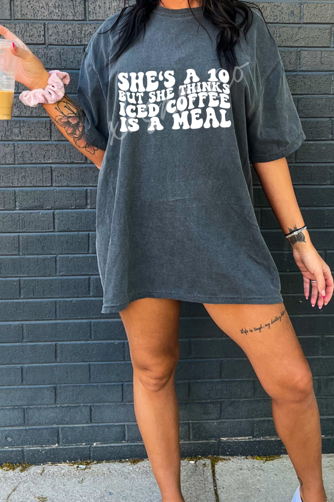 Thinks That Iced Coffee Is A Meal Graphic Tee