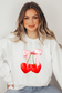 Cherries Heart Graphic Sweatshirt