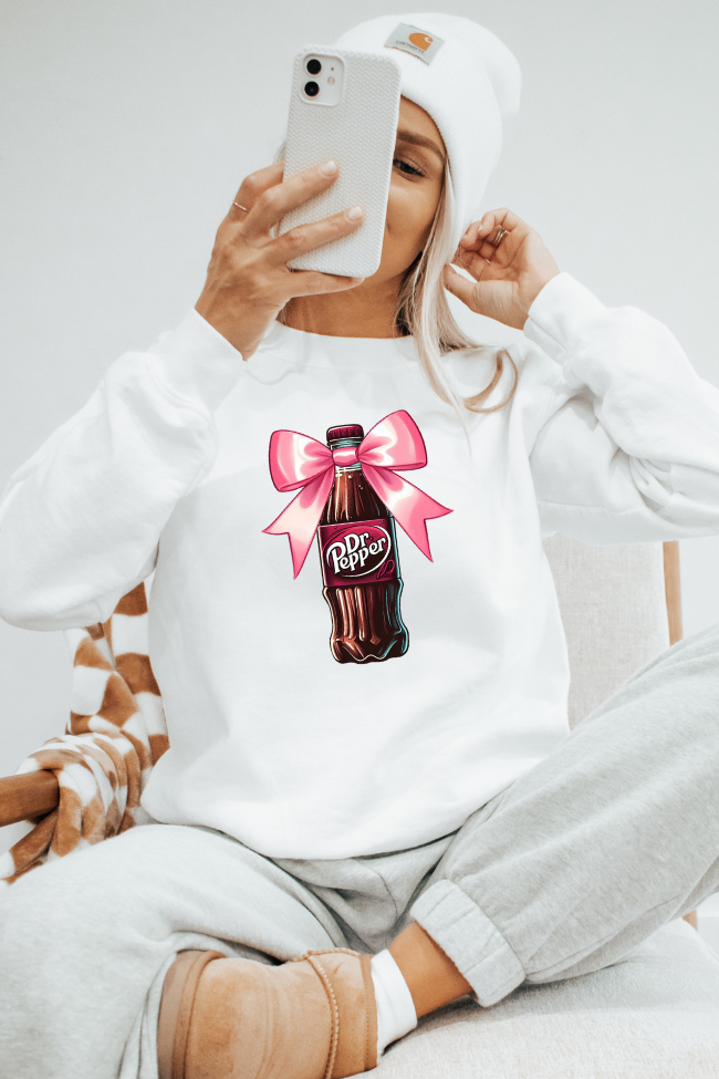 Dr. Pep Pink Bow Graphic Sweatshirt