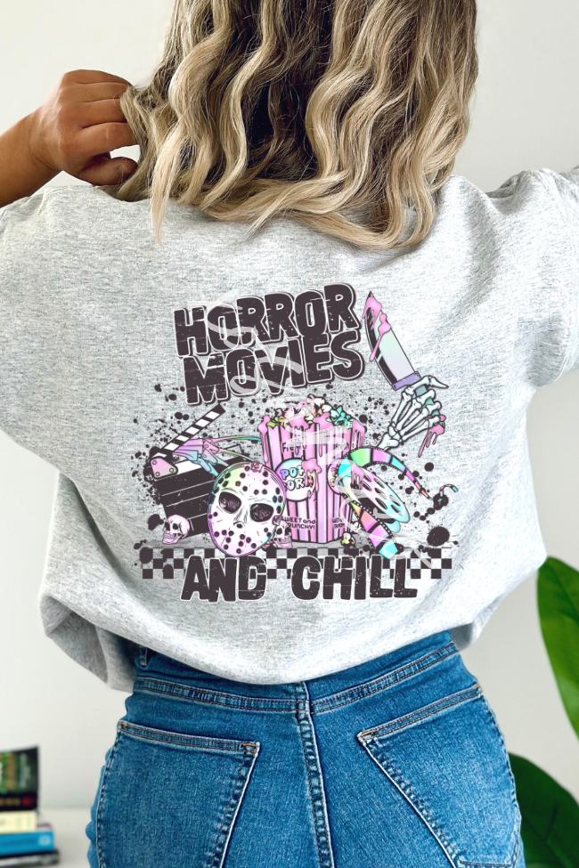 Horror Movies & Chill Graphic Sweatshirt