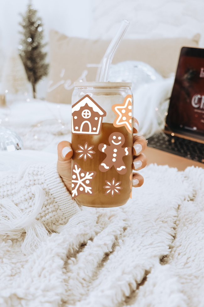 Gingerbread Glass Can