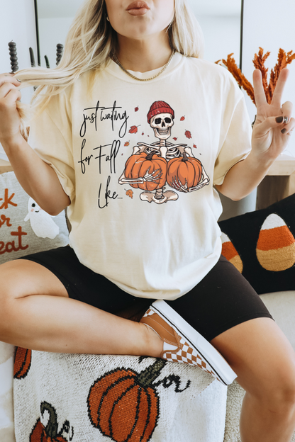 Just Waiting For Fall Like Graphic Tee