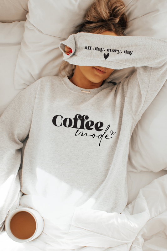 Coffee Mode Graphic Sweatshirt