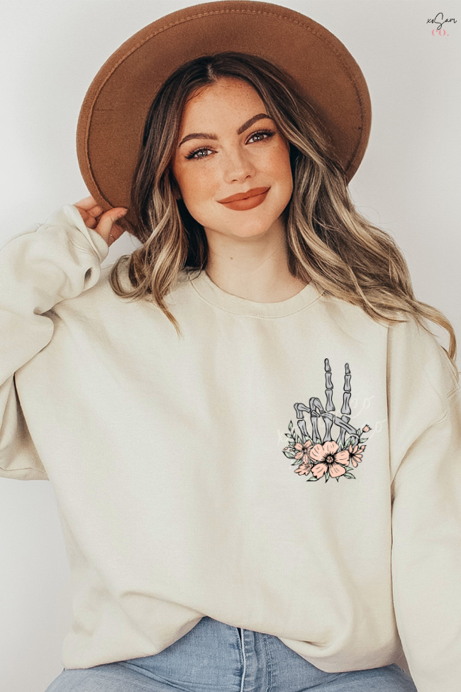 Protect Your Peace Glitter Graphic Sweatshirt