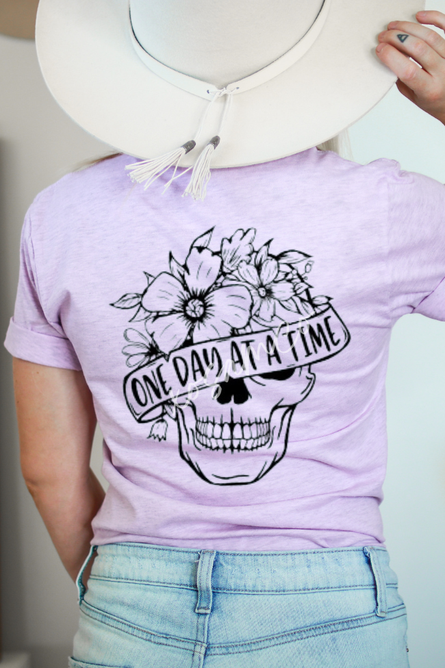 One Day At A Time Floral Graphic Tee