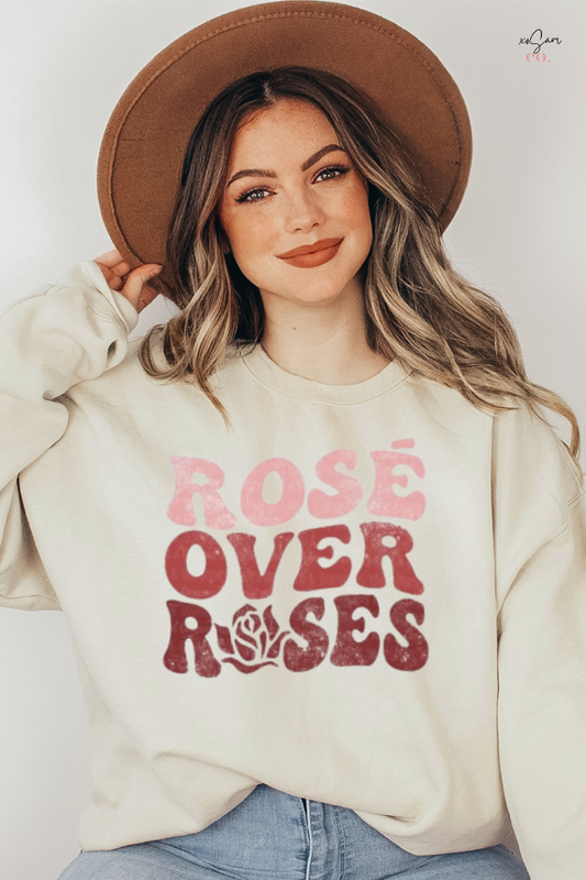 Rosé Over Roses Graphic Sweatshirt