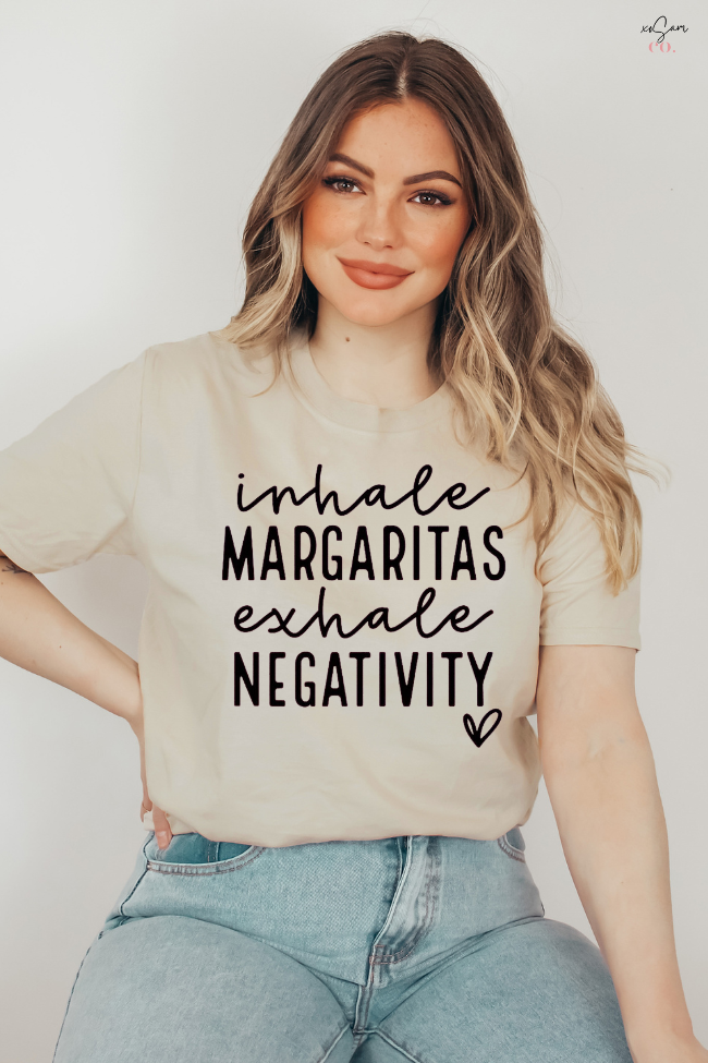 Inhale Margaritas Exhale Negativity Graphic Tee