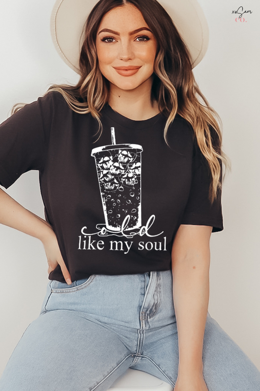 Cold Like My Soul Iced Coffee Graphic Tee